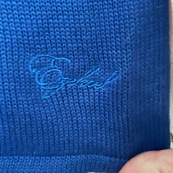 SUPER CUTE EZEKIEL GIRL ROYAL BLUE V-NECK SWEATER DRESS, SIZE MEDIUM - Picture 5 of 5